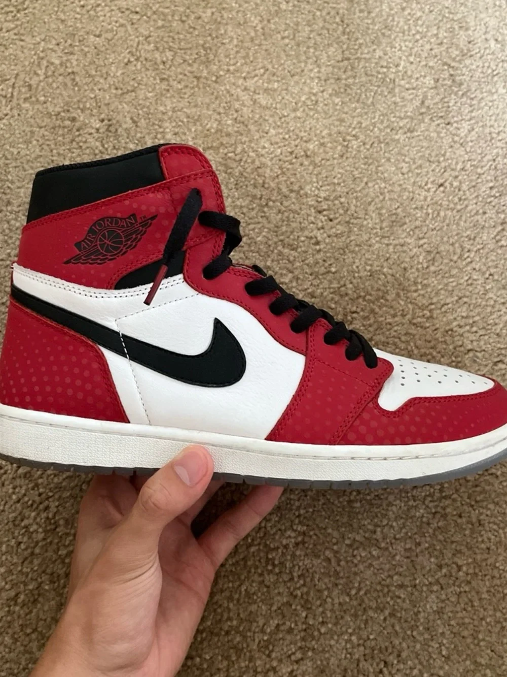 Marvel x Air Jordan 1 Retro High OG 'Origin Story' worn twice (No Box) Size 11
